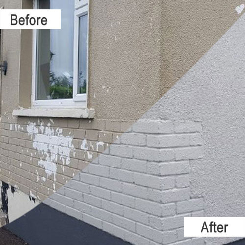Exterior painting before and after